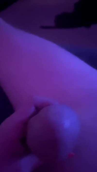 Close up cock leaking