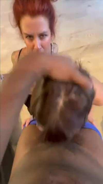 We snuck upstairs while everybody partied in the basement