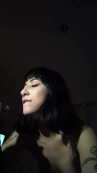 Charlotte enjoying a huge cock