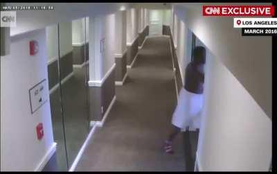 P. Diddy beats his girlfriend at a hotel