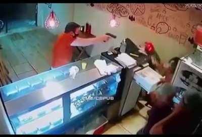 Trying to rob a store