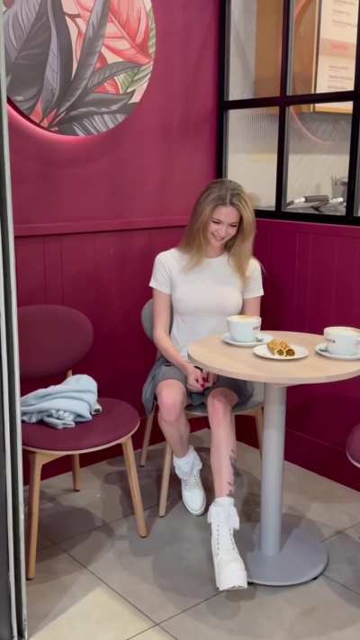 That nervous laugh when you see stranger gaze on you