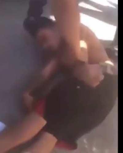 Dude puts the SLAMDOWN on 2 people trying to fight him!!! 😟