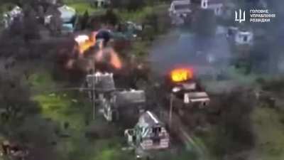 The Ukrainian-made self-propelled gun Bohdana 2S22 in action