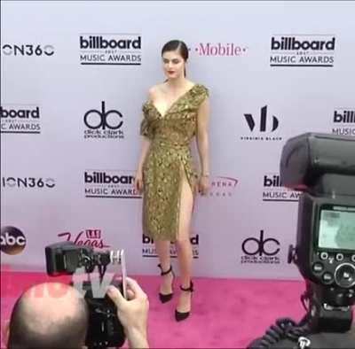 How high does that dress slit go?