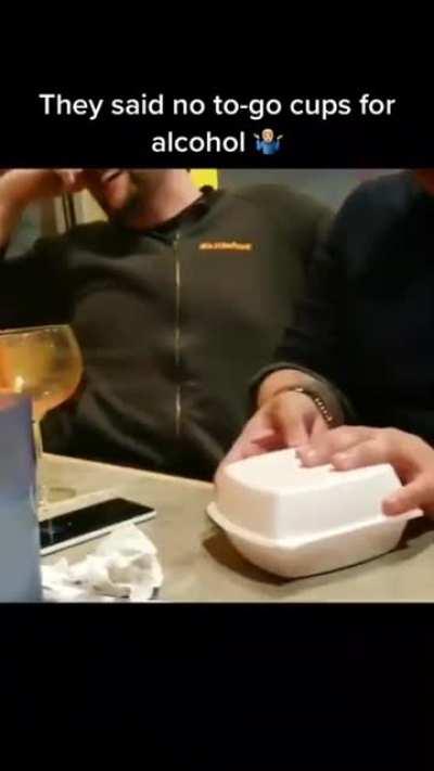 To deny this madlad of a to-go cup