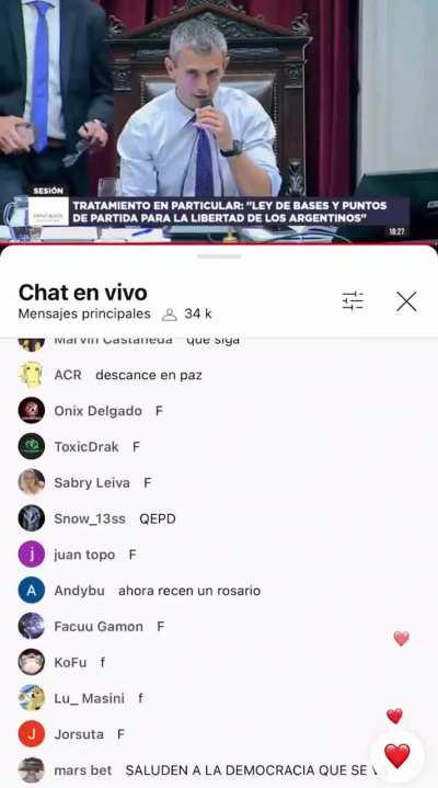 Pichetto pide 1 minuto de silencio por el fallecimiento del ex presidente Piñera y todos ponen f en el chat