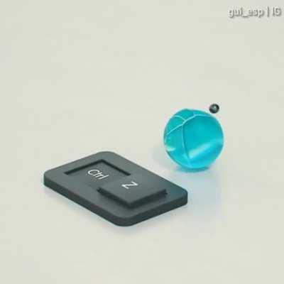 This 3D animated keyboard keys action