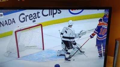 Just as the coach planned. The good ole face deflection!