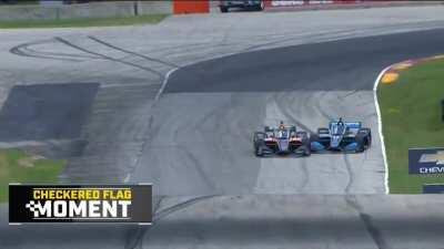 The pass for the win for Road America Race #2.