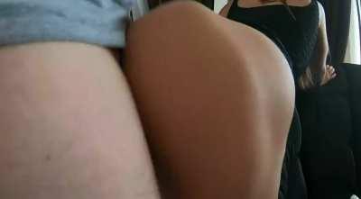 Her beautiful hips are jiggling