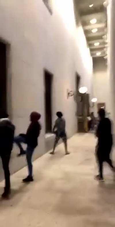 Rioters destroying the Ohio statehouse