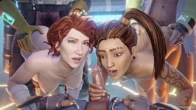 Crypto, Caustic, Seer 5some with all the girls of Apex! [Links in comments][OC]