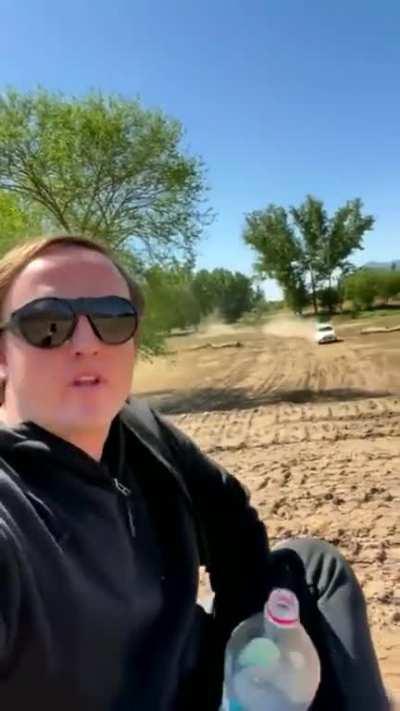 he was covered in dust..