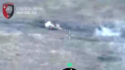 Ukraine's 63rd Mechanized Brigade repelled a Russian armored column using a combination of artillery, fire from a friendly tank, heavy bomber drones, and FPV strike drones, destroying incoming vehicles and targeting dismounted soldiers. Published November