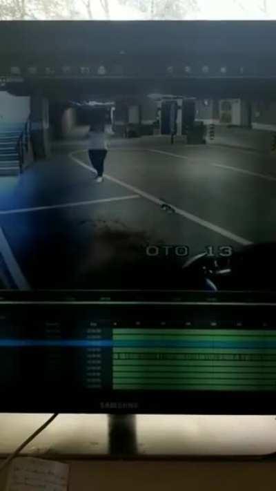 WCGW trying to stop a moving car