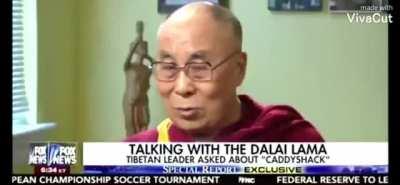 Reporter asks the Dalai Lama about caddy shack