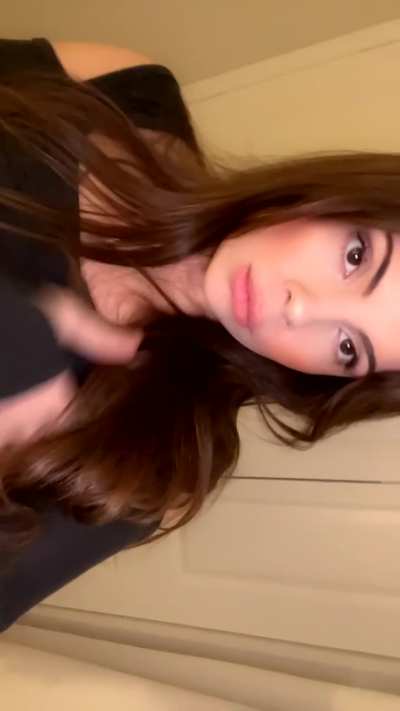 Nervous showing off fingers crossed not mid 