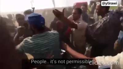 Video of hostage, Yarden Bilbas, taken to Gaza on October 7th as Hamas members protect him from an angry mob of civilians