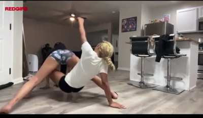 Aspen twerking on friend