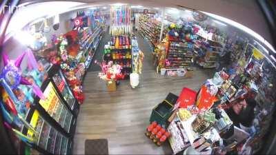 Store owner gets shot up. He may never walk again.