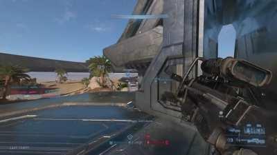 Denying the enemy team a flag capture with my sniper