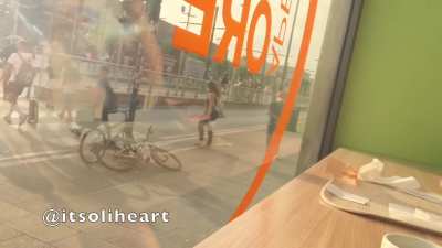 Sheer top at McDonalds
