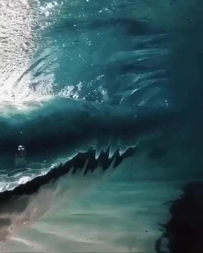 Amazing view of clear water waves