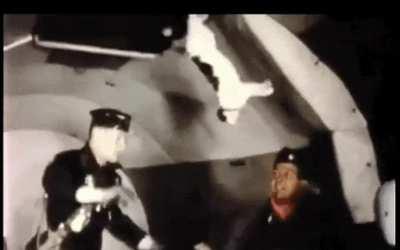 Cats when dropped have a natural reflex to rotate their body to land on their feet. When dropped in space, it is a very awkward experience for the cat.