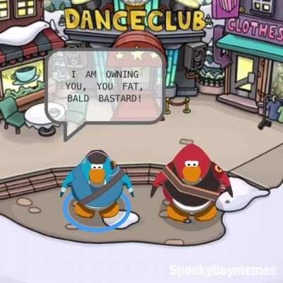 Oh no, scout has been banned from Club Penguin!