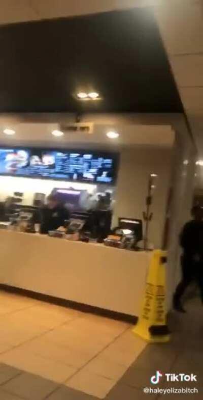 Accidentally catching someone get fired