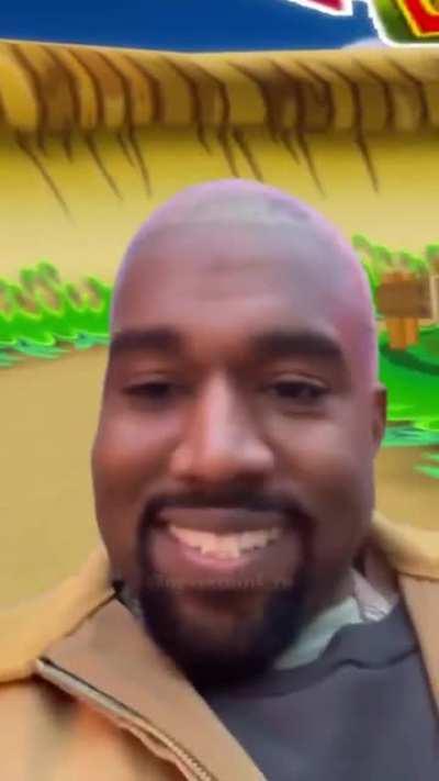 Kanye is just having a good time caw caw