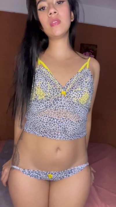 If you promise you will keep your face there, I will do this without panties!