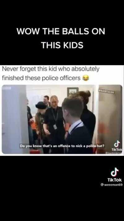 You wouldn't steal a policeman's helmet!