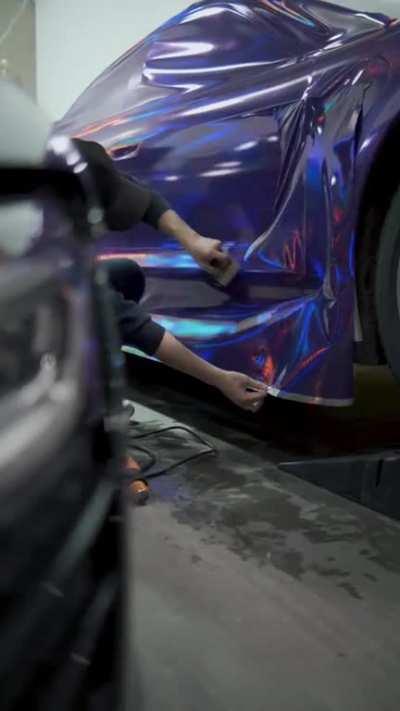 LTT Linus Porsche Taycan Turbo S with dbrand Damascus Warzone skin