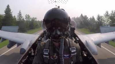 A-10 Land and Take-off From a Highway, Alpena MI