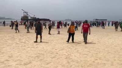 Manila Bay to Manila beach real quick.