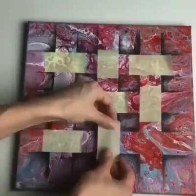 Weave effect on painting