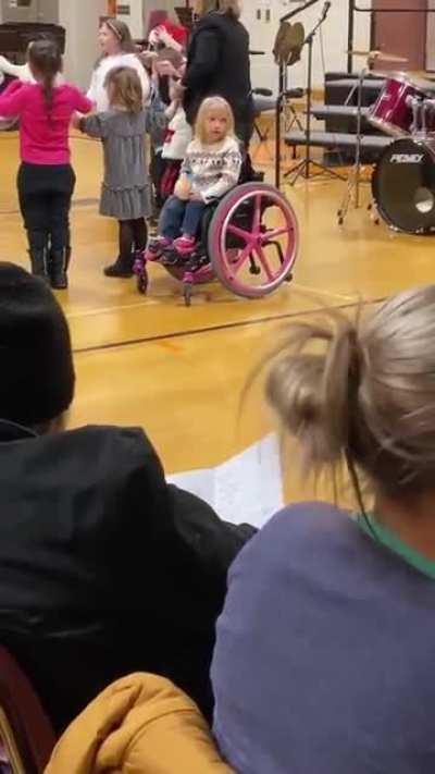 Teacher excludes wheel chair bound student from Christmas activities in front of parents