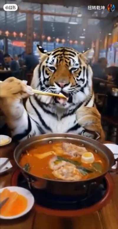 Ja tá podendo almoçar ?