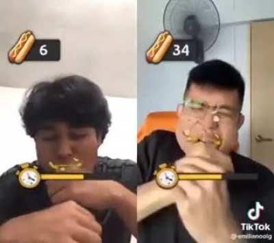 The legendary hot dog eater, nightmare of sausages