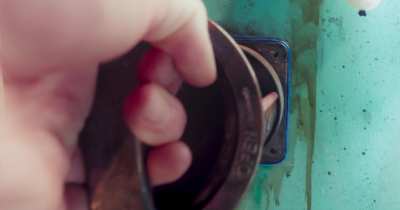 The cleaner helps himself between her clients.