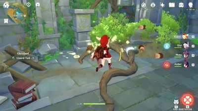 Afk farming matsutakes and bird eggs insanely fast by using Klee