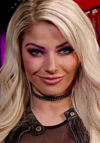 Alexa Bliss gives you this look after telling you that she will dominate you tonight. How do you respond?