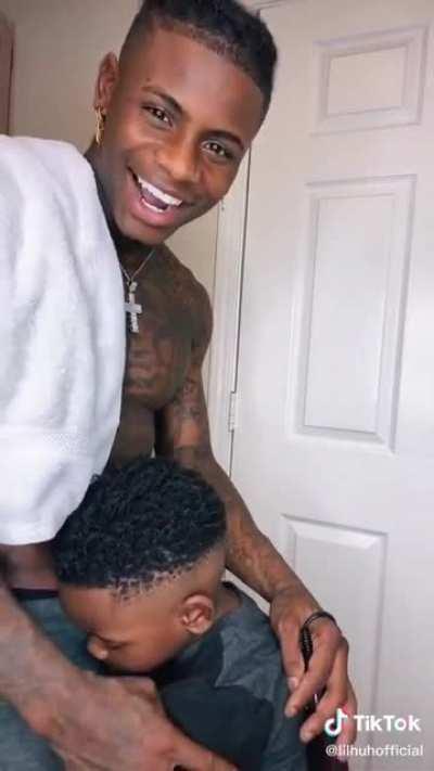 Doing the kid’s hair