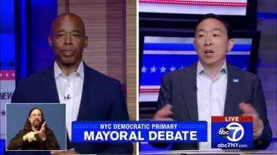 Andrew Yang absolutely bodies Eric Adams on the debate stage