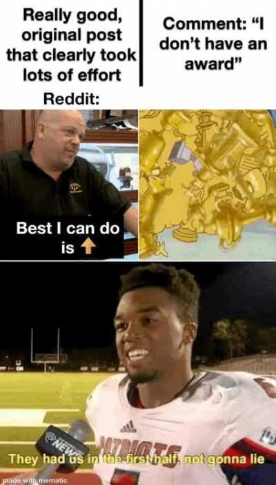 They had us in the first half ngl