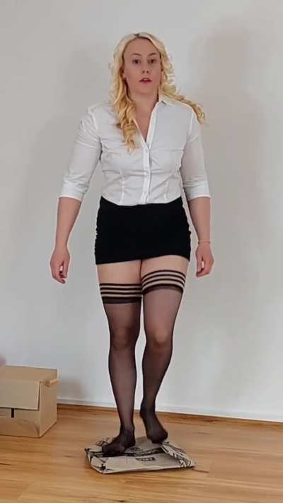 It's a great feeling stomping in my nylons 