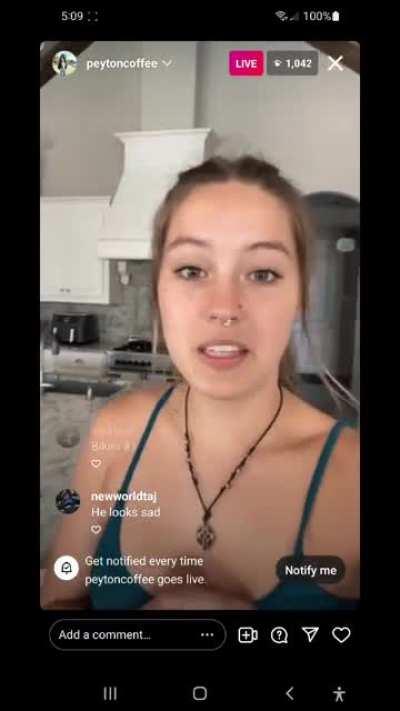 From IG live