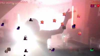 Kid Raving like a fuckin madman. Just mute the audio and use it.